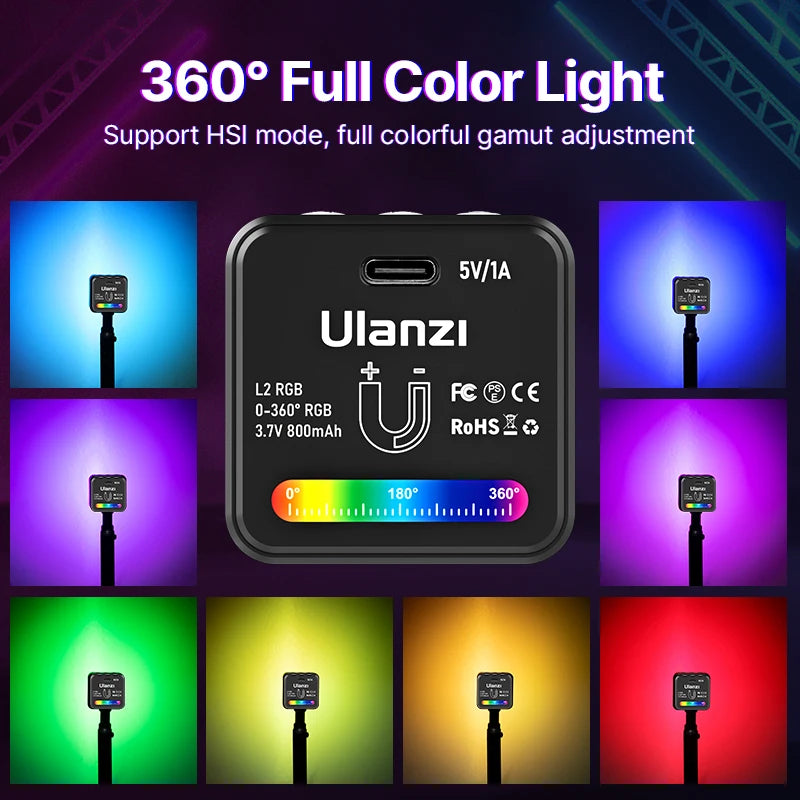 Camera lighting Ulanzi L2 RGB Mini COB Video Camera Light