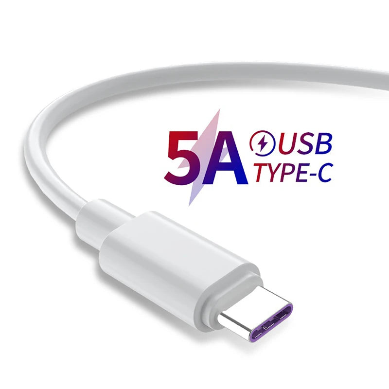 USB cables 5A Fast Charging Cable USB C Charger Wire Type C