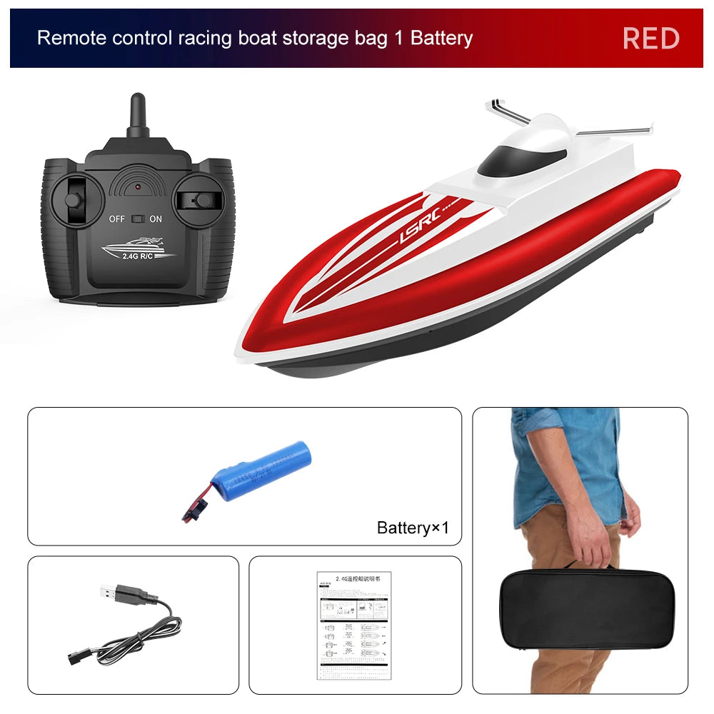 Remote Control Boat 2.4GHz RC High Speed Boat LSRC-B8 Waterproof Model