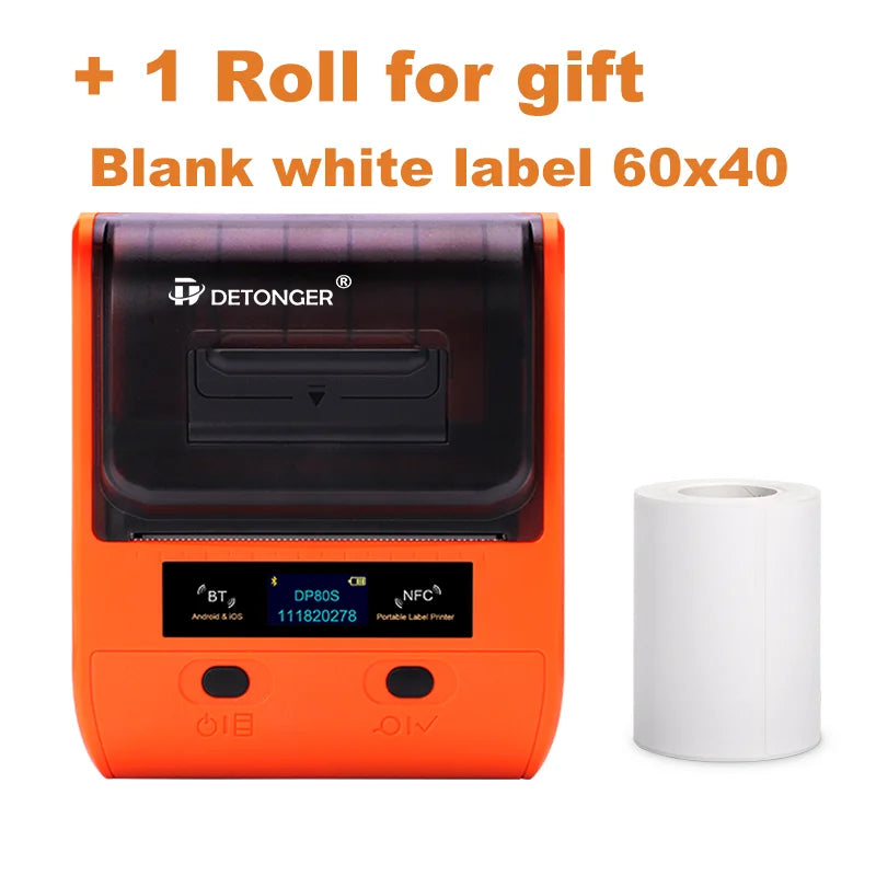 Detonger high resolution Printers Wireless Thermal Mini Barcode Printer