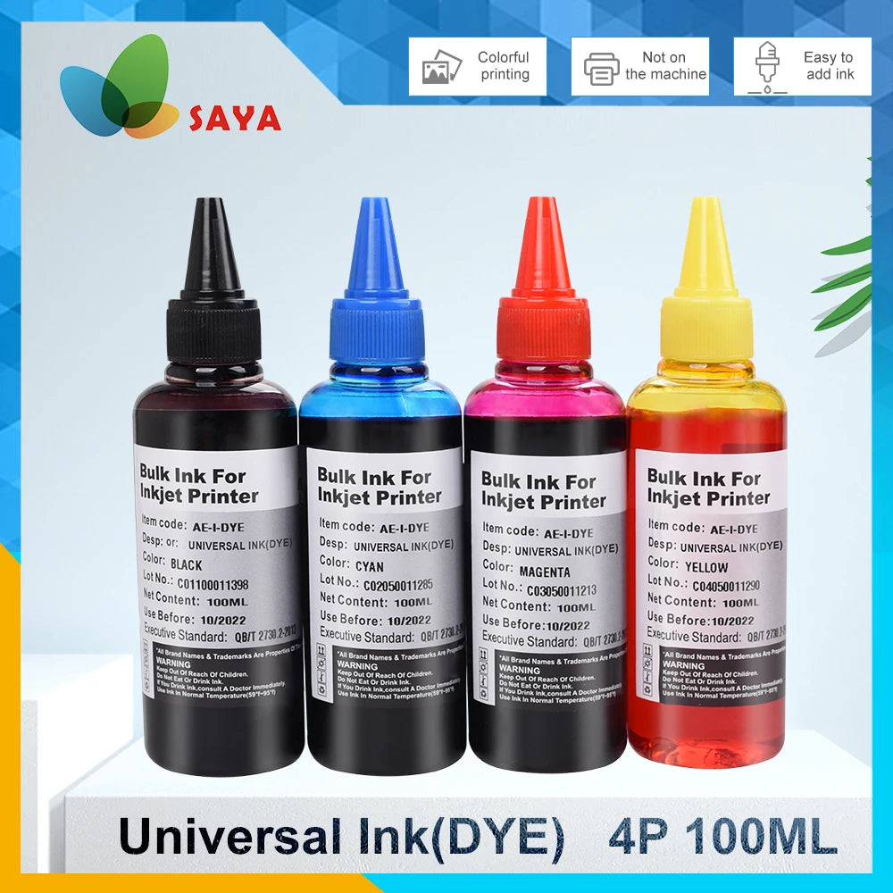 100ml Universal Dye Ink for injet printers cartridge refills Billabank Electronics