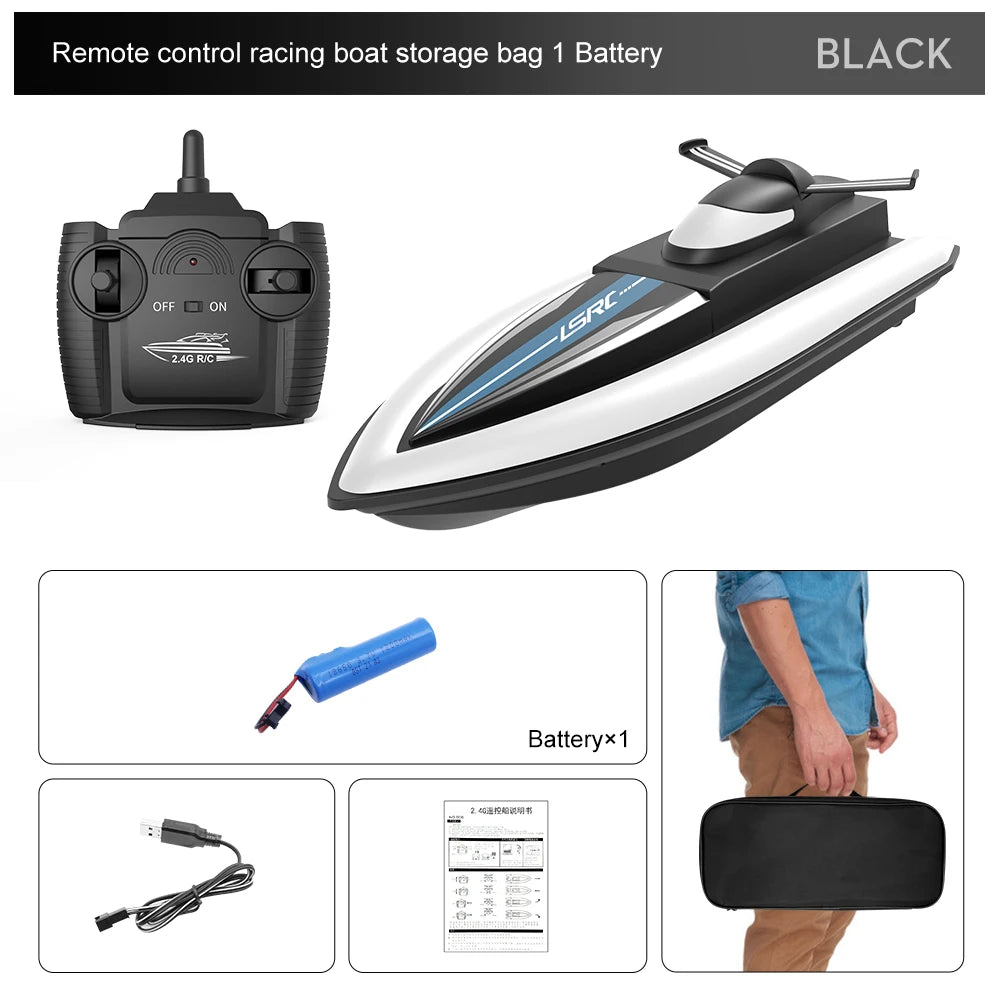 Remote Control Boat 2.4GHz RC High Speed Boat LSRC-B8 Waterproof Model