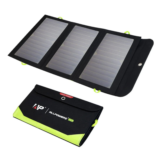 Solar Panel ALLPOWERS Battery supports a wide range of devices including iPhone, iPad, Samsung, HTC, Sony, and LG