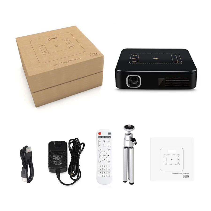 WZATCO D13 Android Mini Pocket Projector Android OS, WiFi and Bluetooth 4.0 connectivity Home entertainment