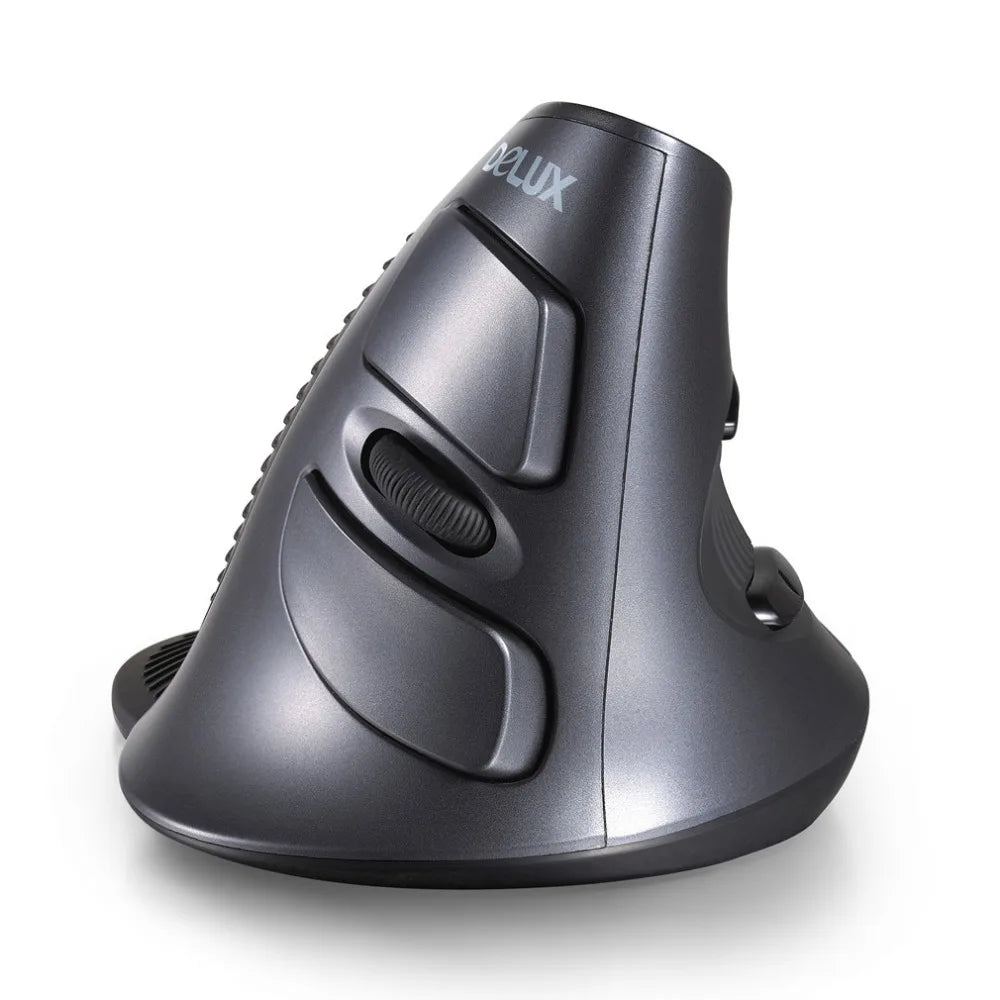 Computer mouse Delux M618 BU Ergonomic Vertical Mouse Equipped with six buttons and a single roller, versatile functionality for productivity and gaming computer accessory