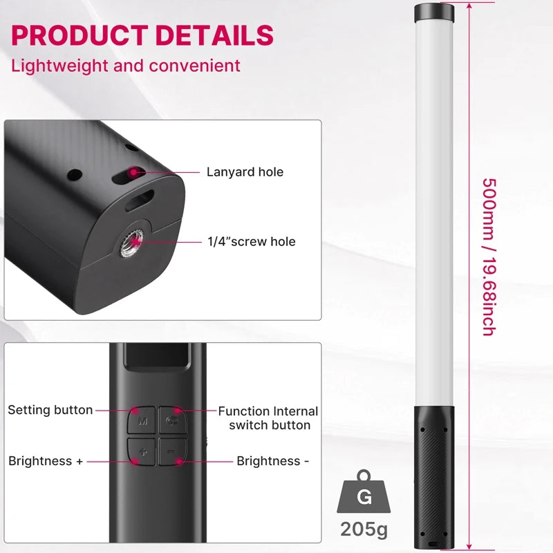 Light Wand Ulanzi VL119 lighting , lighting events video studio production, Flashes  - Billabank Electronic Store