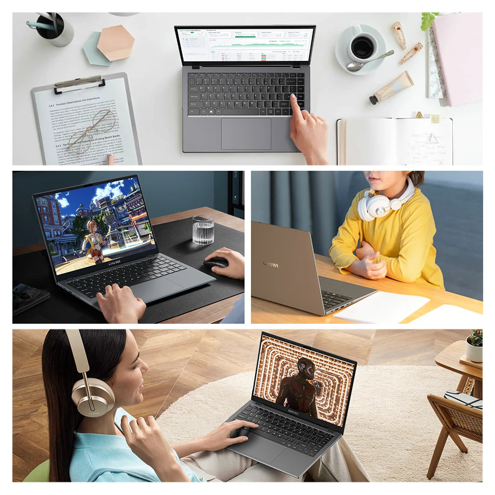 Laptop Computer CHUWI GemiBook XPro 14inch UHD Screen Laptop Intel Celeron N100/N150 processor with 4 cores