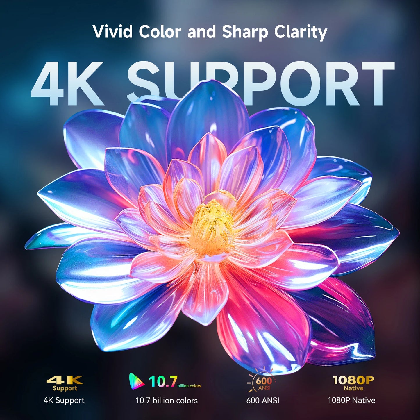 Projector Google TV 11.0 Projector 1080P 4K Home Theater Auto Focus 5G WiFi Bluetooth Portable Projector