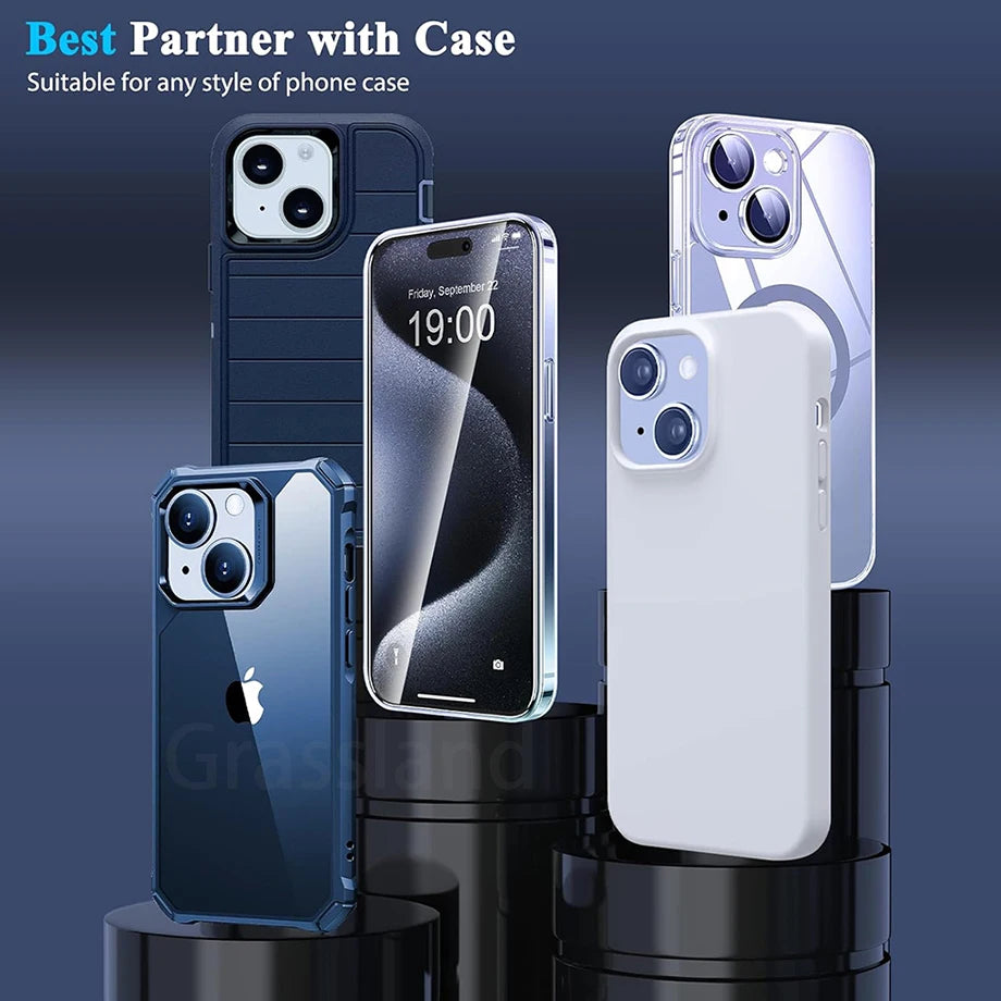 cellphone protector Tempered Glass For Apple iPhone screen protector (Multi Options Available)