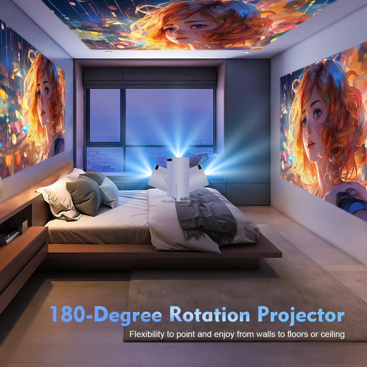 Magcubic HY300 Pro 4K Smart WiFi6 Projector for Home & Outdoor Cinema