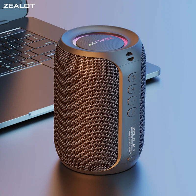Speakers Zealot S32PRO Outdoor Speaker, Bluetooth 5.2, built-in microphone, memory card support waterproof speakers