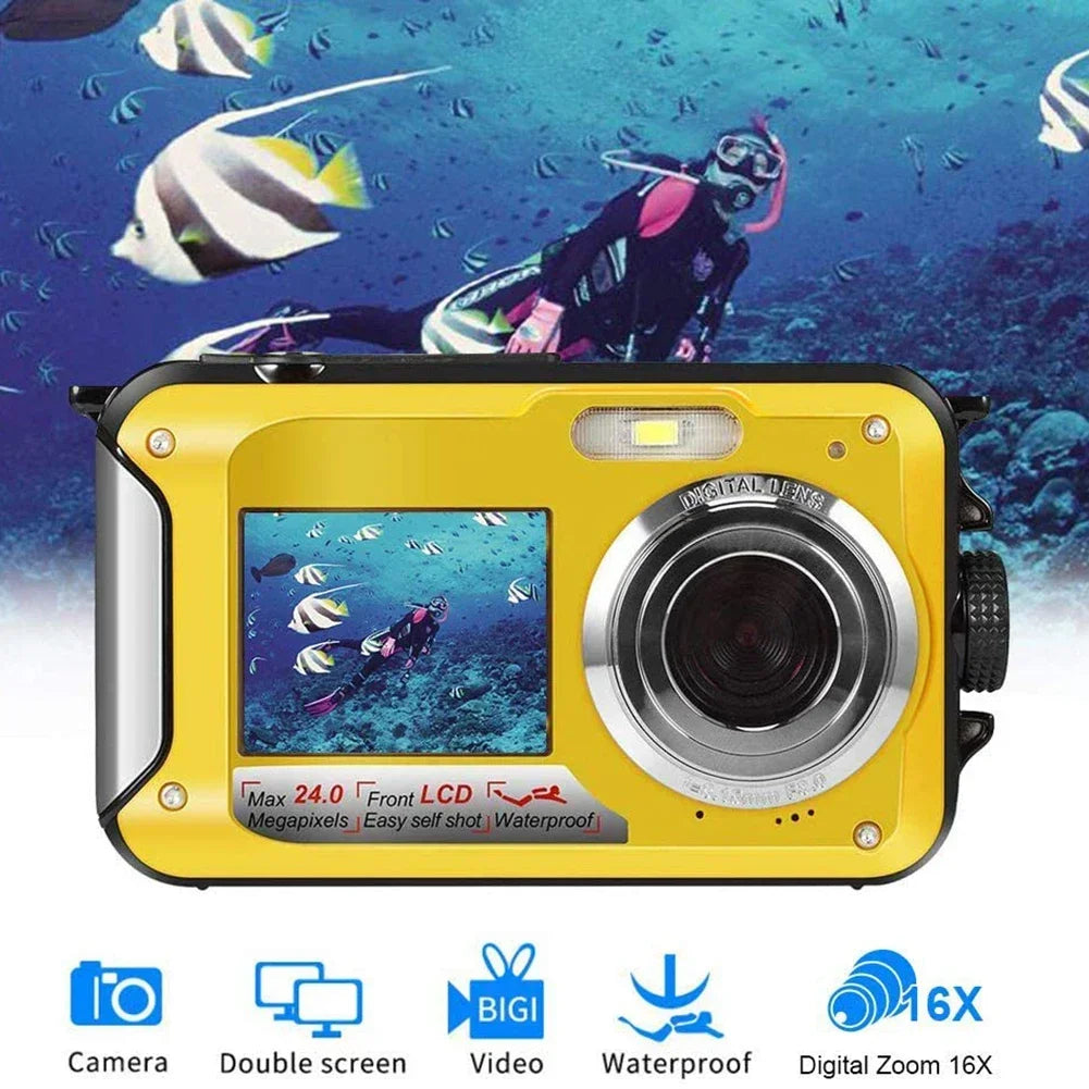 Digital Video Camera Pocket-Sized Underwater 4K Video Camera by H96 MAX, LCD screen, JPEG Photo Capture, CMOS sensor, lithium battery