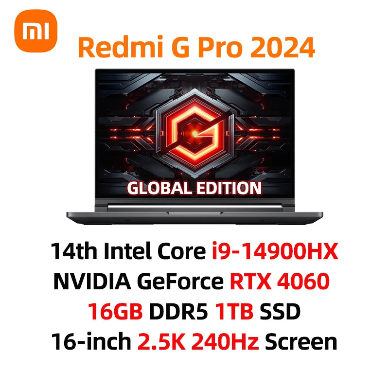 Redmi G Pro Gaming Beast with NVIDIA GeForce RTX 4060 GPU Video Gaming laptop computer Gamer Gear