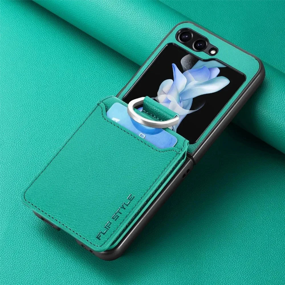 cellphone case Leather Card Slot mobile Phone Case for Samsung Z Flip 5G