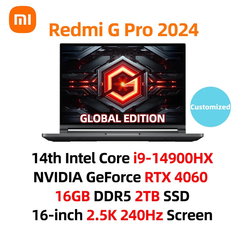 Redmi G Pro Gaming Beast with NVIDIA GeForce RTX 4060 GPU Video Gaming laptop computer Gamer Gear