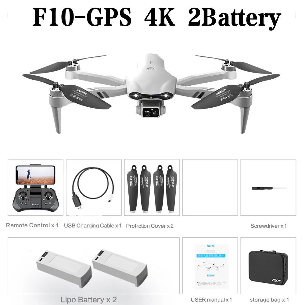4K HD Dual Camera Drone with GPS 5G WIFI Wide Angle FPV & Real-Time Transmission
