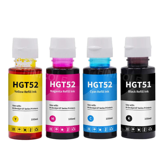 Inkjet Dye Ink Printer refill kit  four 100ml bottles black, cyan, magenta and yellow Hp Deskjet HP Tank Series