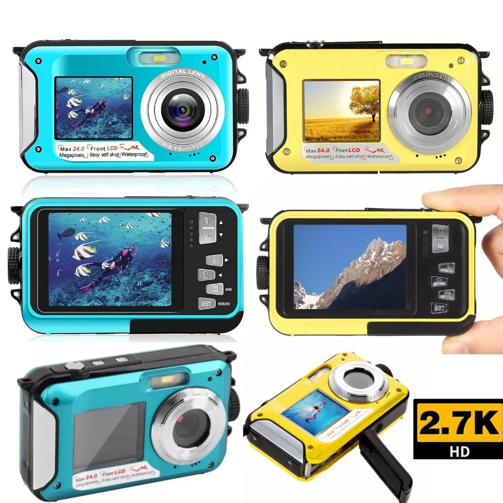 Digital Video Camera Pocket-Sized Underwater 4K Video Camera by H96 MAX, LCD screen, JPEG Photo Capture, CMOS sensor, lithium battery