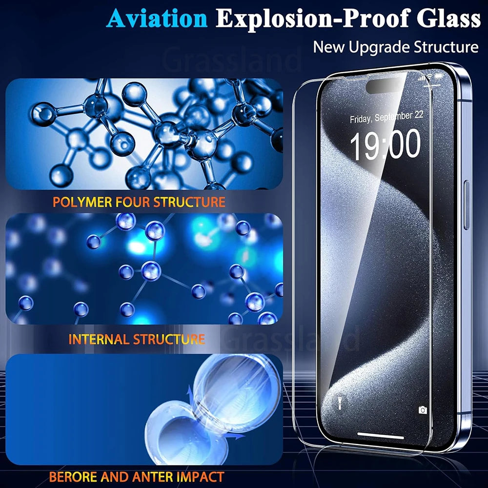 cellphone protector Tempered Glass For Apple iPhone screen protector (Multi Options Available)