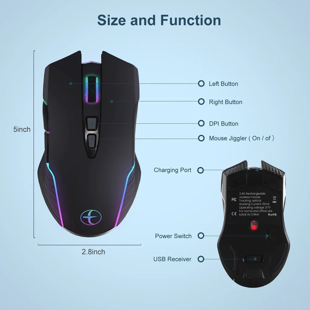 Adjustable Wireless Optical Mouse Jomaa computer mouse