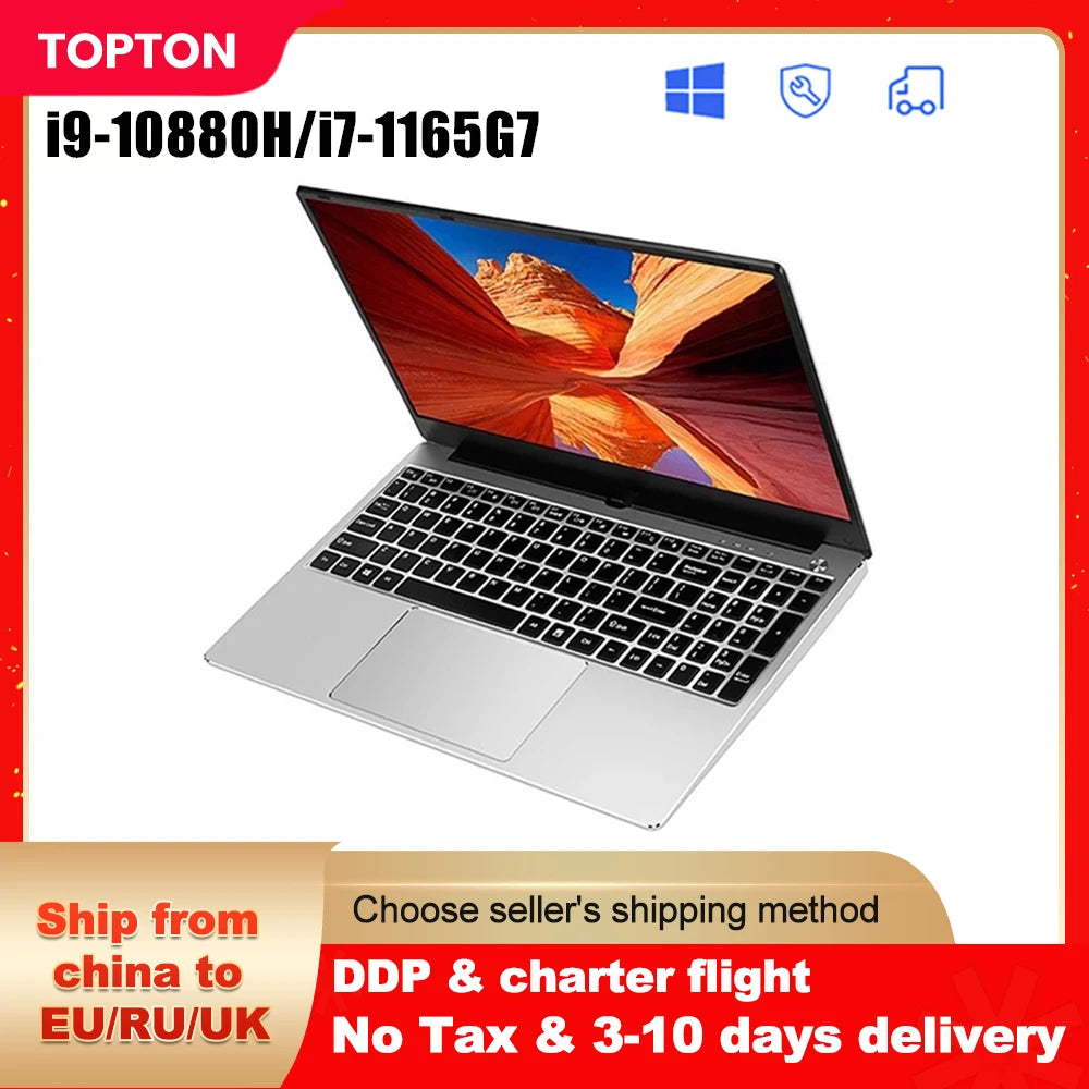 Laptop computer Powerful 15.6" Gaming Ultrabook Intel i9, 32GB RAM, 2TB SSD, IPS Display