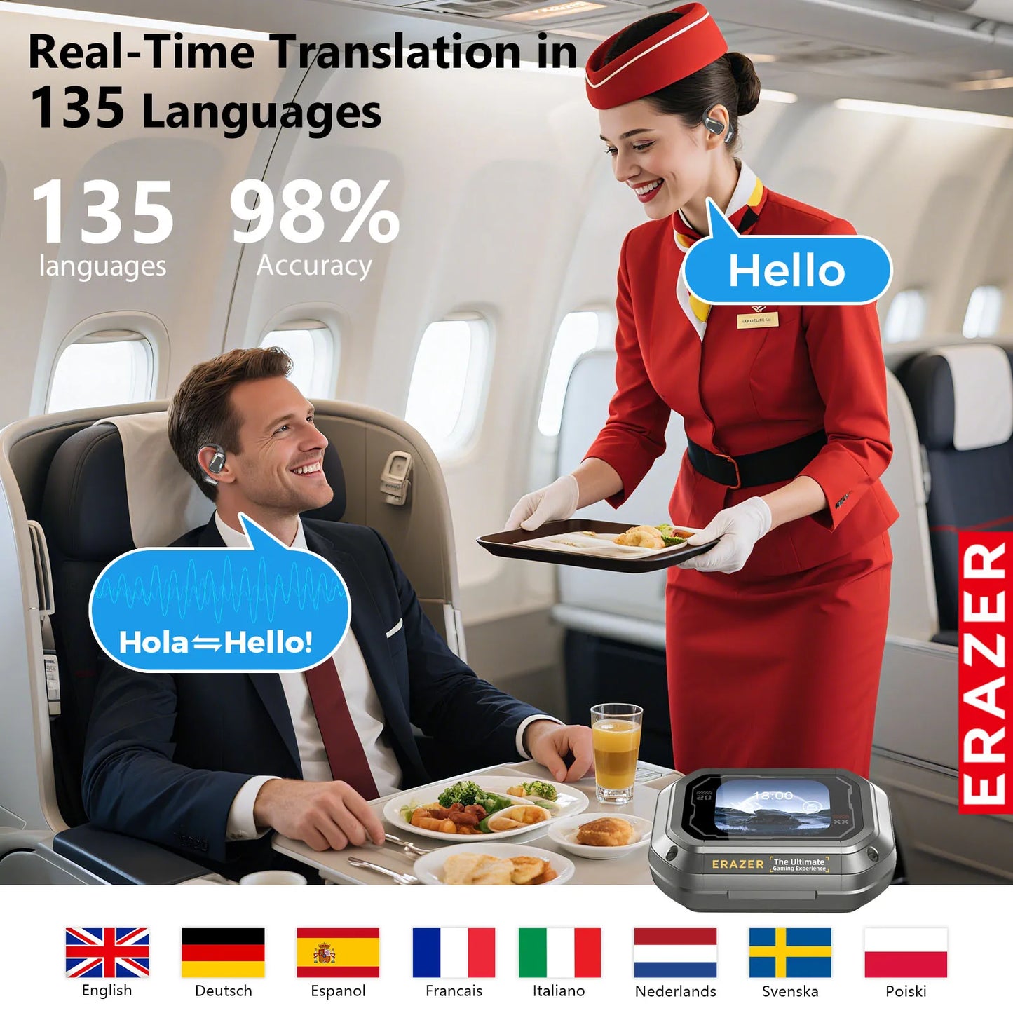 Earbuds Erazer XP6 AI Wireless Earphones bluetooth 5.4 Headphone