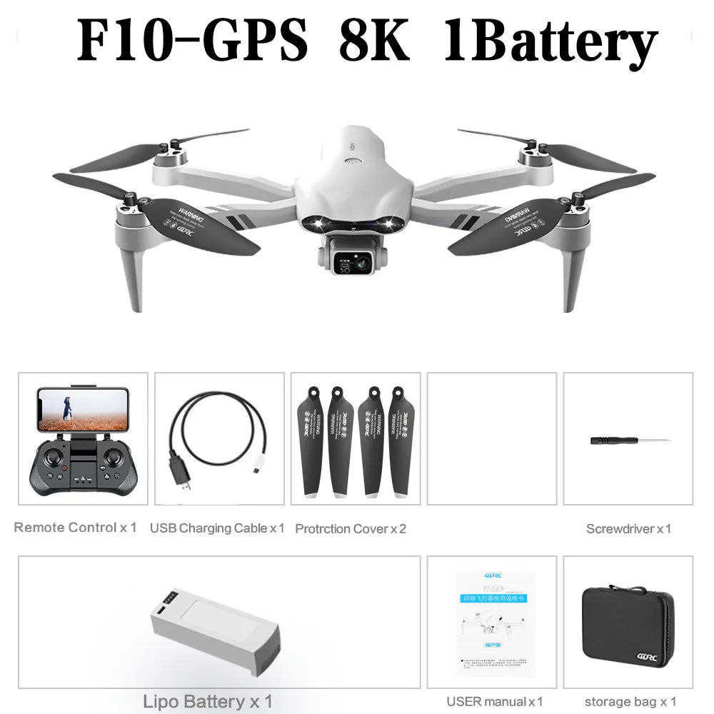 4K HD Dual Camera Drone with GPS 5G WIFI Wide Angle FPV & Real-Time Transmission