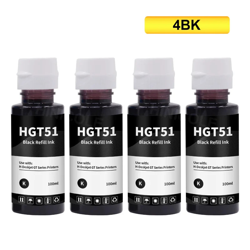 Inkjet Dye Ink Printer refill kit  four 100ml bottles black, cyan, magenta and yellow Hp Deskjet HP Tank Series
