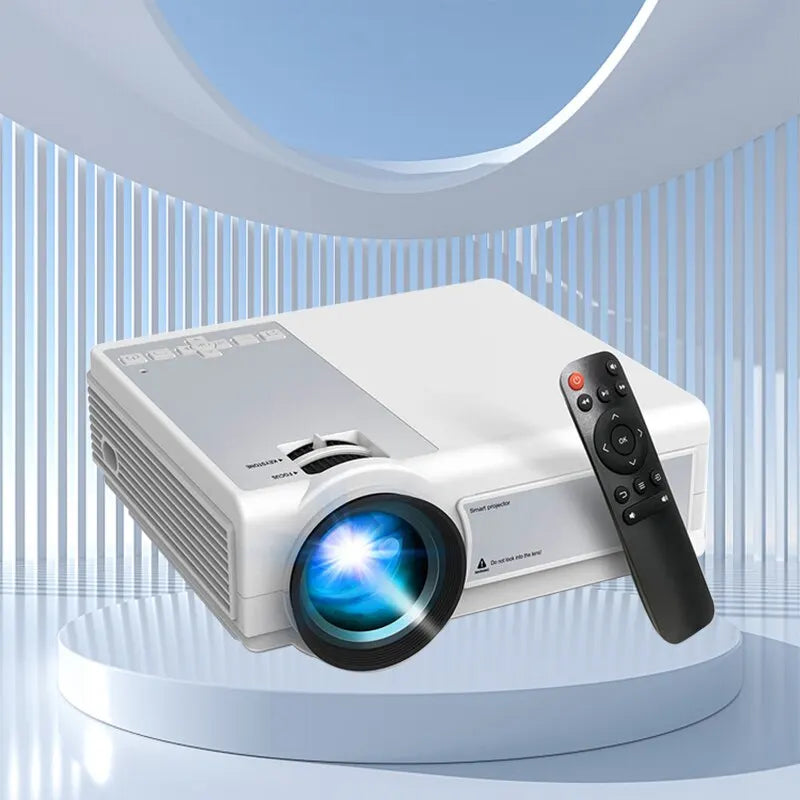 Mini Projector Global TFlag L36P 4K Equipped with HDMI, VGA, TF, and USB inputs, plus Bluetooth compatibility and a built-in speaker