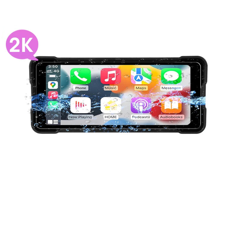 Car GPS 7 Inch Motorcycle GPS with Wireless CarPlay and Android Auto IPX7 Waterproof