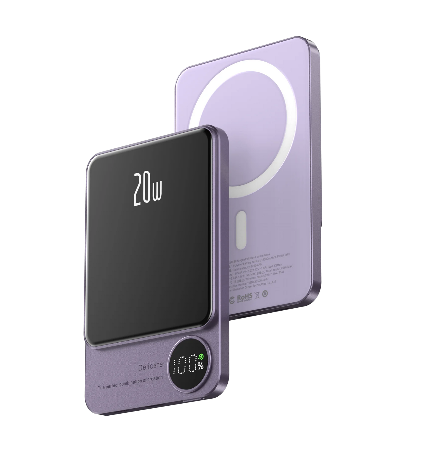 Powerbank 10000mAh Alloy Macsafe Li-Polymer battery certified cellphone portable battery charger