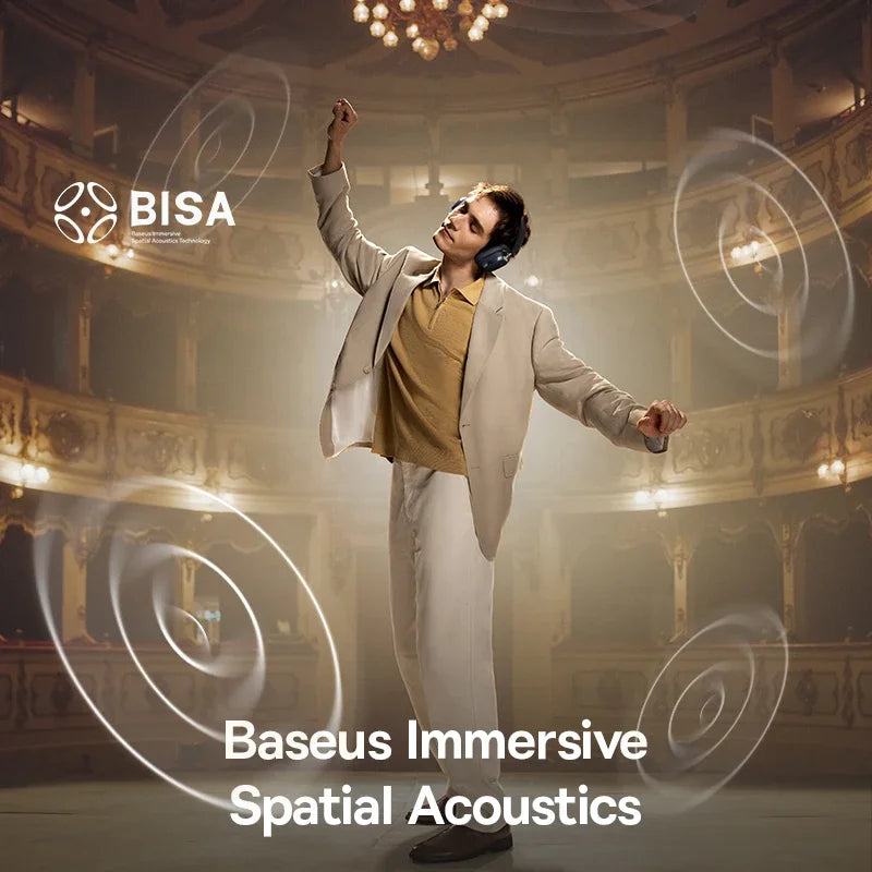 Headphones Baseus Bowie 10 Max Noise Cancelling Wireless Gaming Headphones