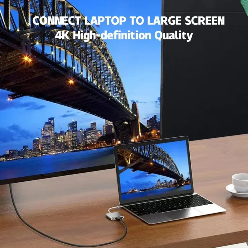 USB HUB Docking Station Type C Adapter seamless compatible with Huawei devices