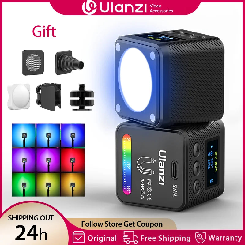 Camera lighting Ulanzi L2 RGB Mini COB Video Camera Light