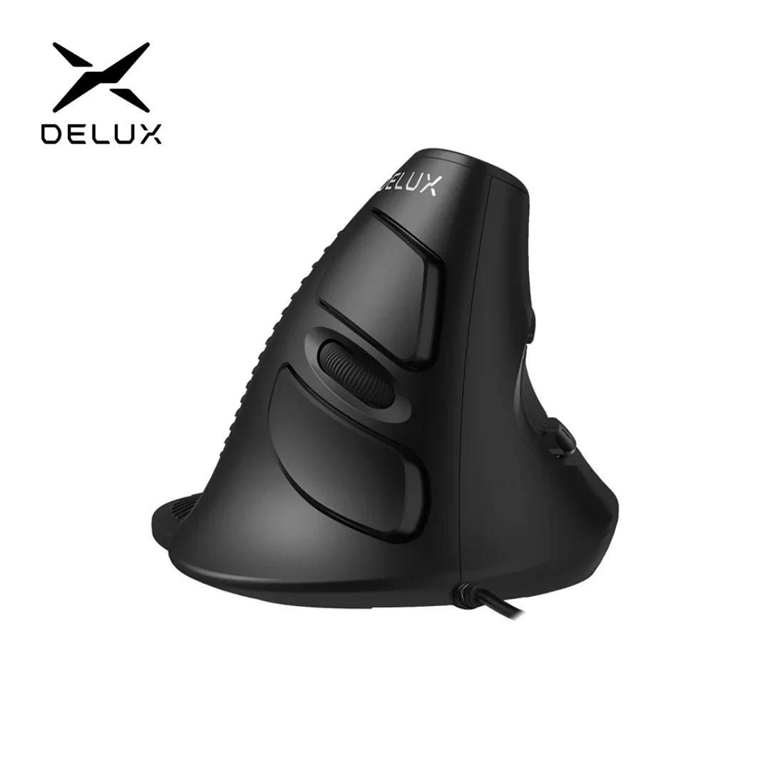Computer mouse Delux M618 BU Ergonomic Vertical Mouse Equipped with six buttons and a single roller, versatile functionality for productivity and gaming computer accessory