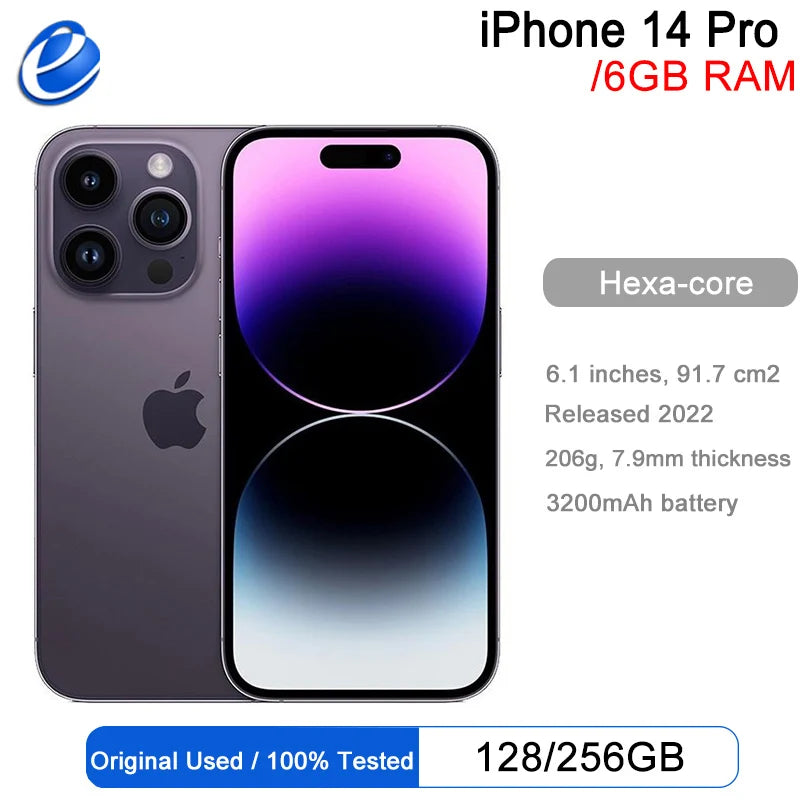 iPhone Original Apple iPhone 14 Pro Max 128/256/512GB/1TB 6.7" smartphone Billabank electronics store