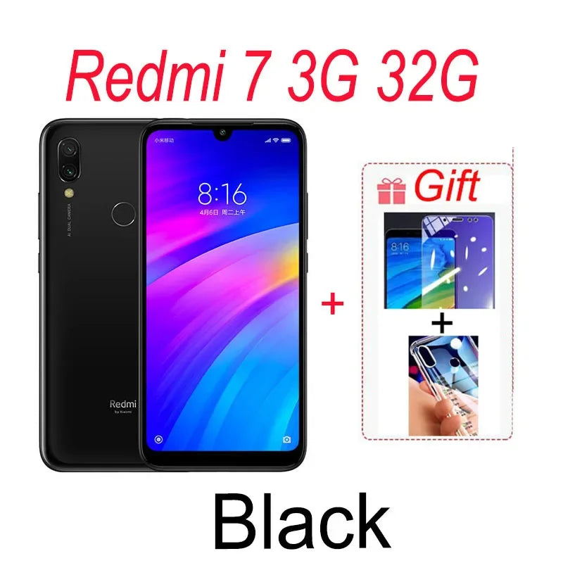 smartphone Original Xiaomi Redmi 7 cellphone 4GB 64GB 6.81'' Mobile Phone