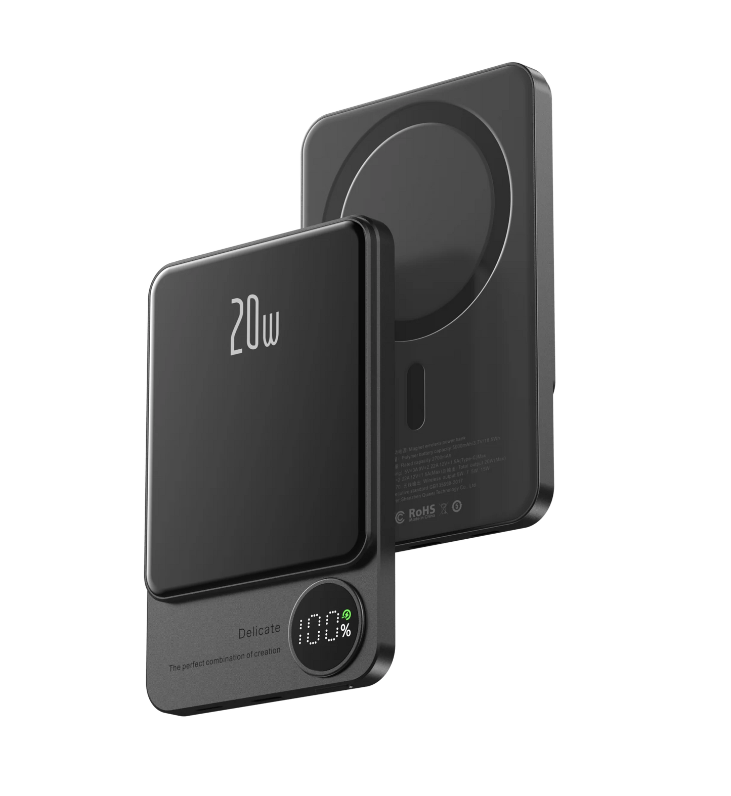 Powerbank 10000mAh Alloy Macsafe Li-Polymer battery certified cellphone portable battery charger