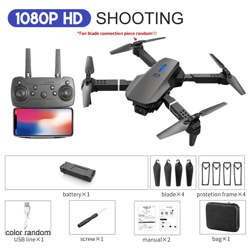 WiFi live video FPV 4K/1080P HD Wide Angle Camera Foldable RC Quadcopter