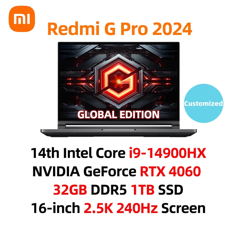 Redmi G Pro Gaming Beast with NVIDIA GeForce RTX 4060 GPU Video Gaming laptop computer Gamer Gear