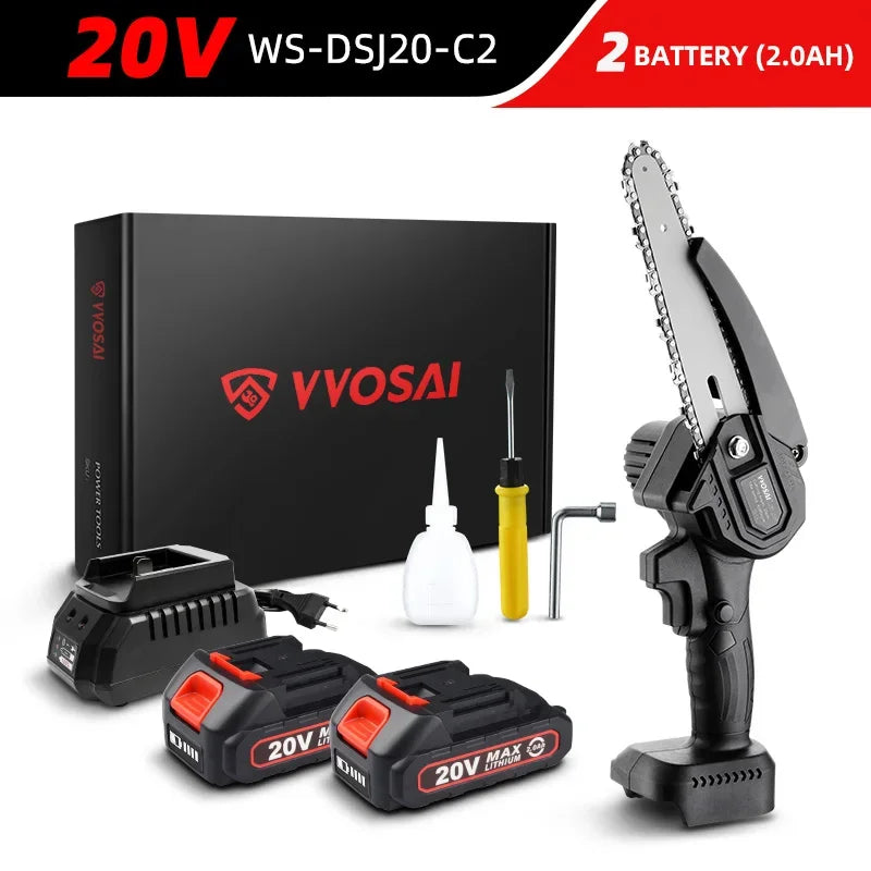 Electric chainsaw WOSAI 20 Volts 6 Inch Mini Electric Chainsaw Home and Garden - Billabank Electronics Store