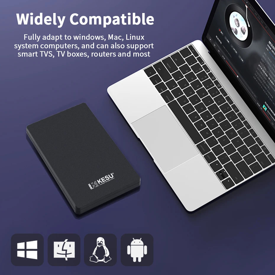 Hard Drive Storage 2TB External Hard Drive 2.5" storage solutions compatible with desktops, laptops, servers, and gaming consoles like PS4 and Xbox One