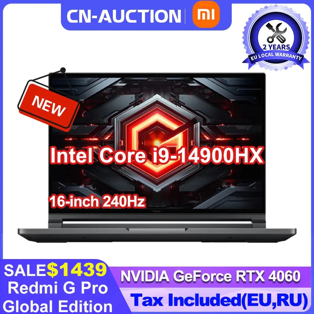 Redmi G Pro Gaming Beast with NVIDIA GeForce RTX 4060 GPU Video Gaming laptop computer Gamer Gear