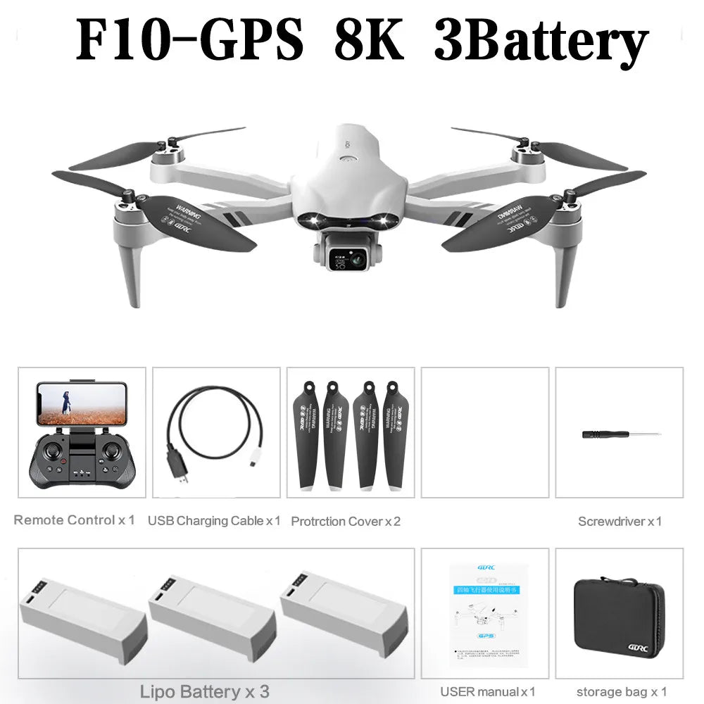 4K HD Dual Camera Drone with GPS 5G WIFI Wide Angle FPV & Real-Time Transmission