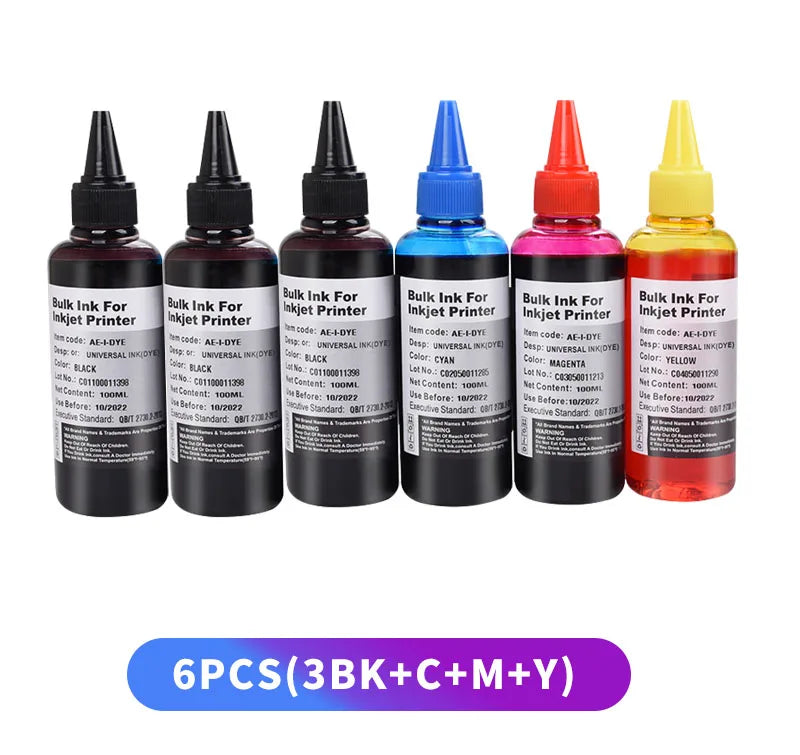 100ml Universal Dye Ink for injet printers cartridge refills Billabank Electronics