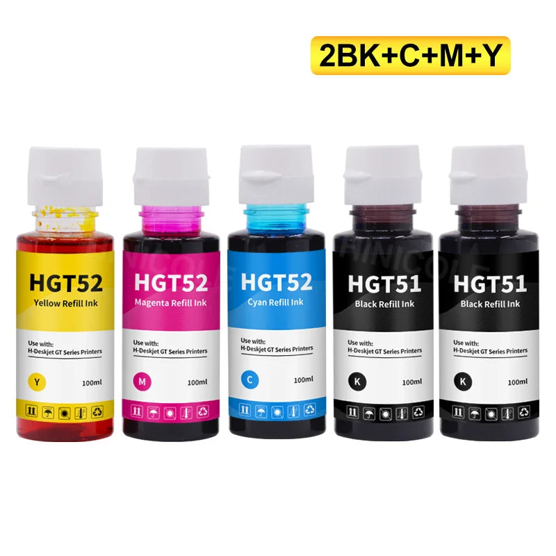 Inkjet Dye Ink Printer refill kit  four 100ml bottles black, cyan, magenta and yellow Hp Deskjet HP Tank Series