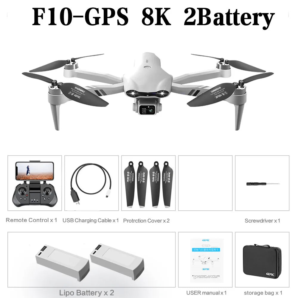 4K HD Dual Camera Drone with GPS 5G WIFI Wide Angle FPV & Real-Time Transmission