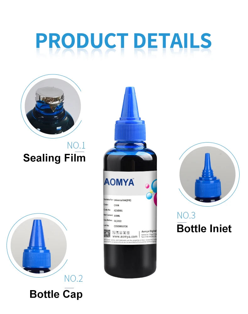 100ml Universal Dye Ink for injet printers cartridge refills Billabank Electronics