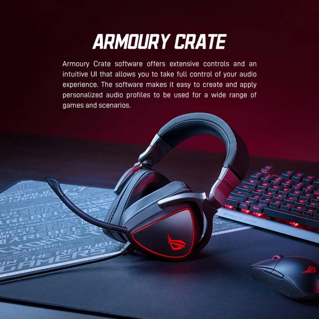Video Gamer Headset ASUS ROG Delta RGB Elite: 7.1 Gaming Headset with Noise Reduction & Removable Light