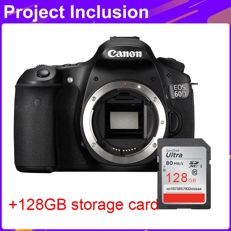 Digital Camera Canon 60D DSLR Camera features an 18MP APS-C sensor